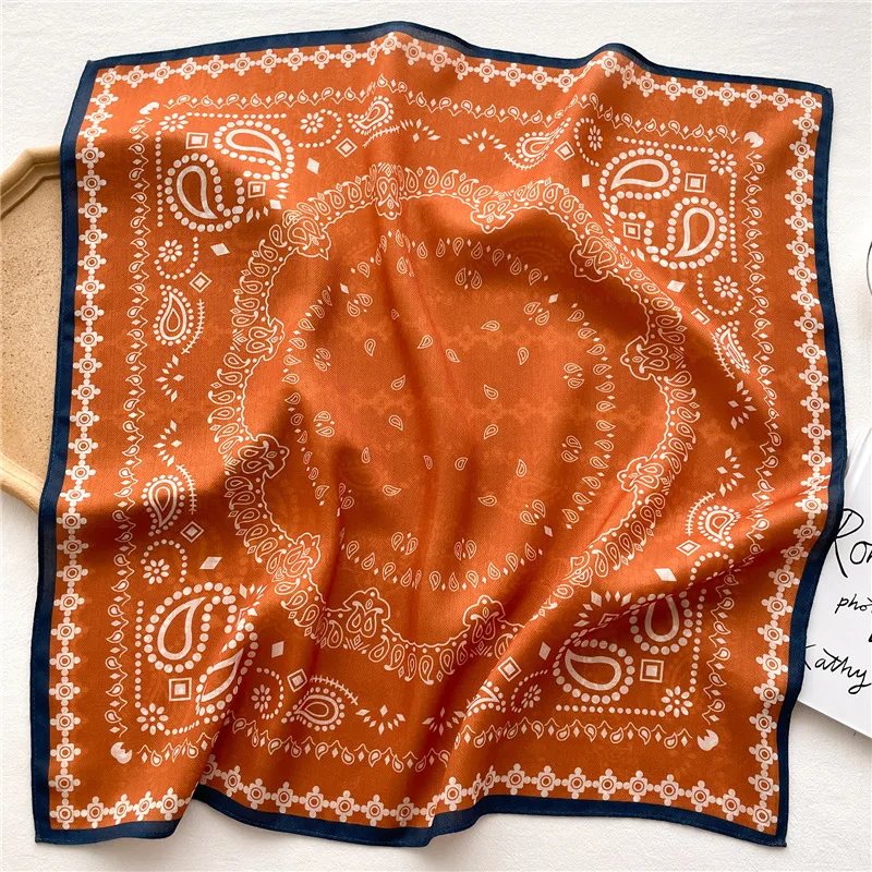 Ascot Neck Scarf - Pure Cotton Women Scarf Square Foulard