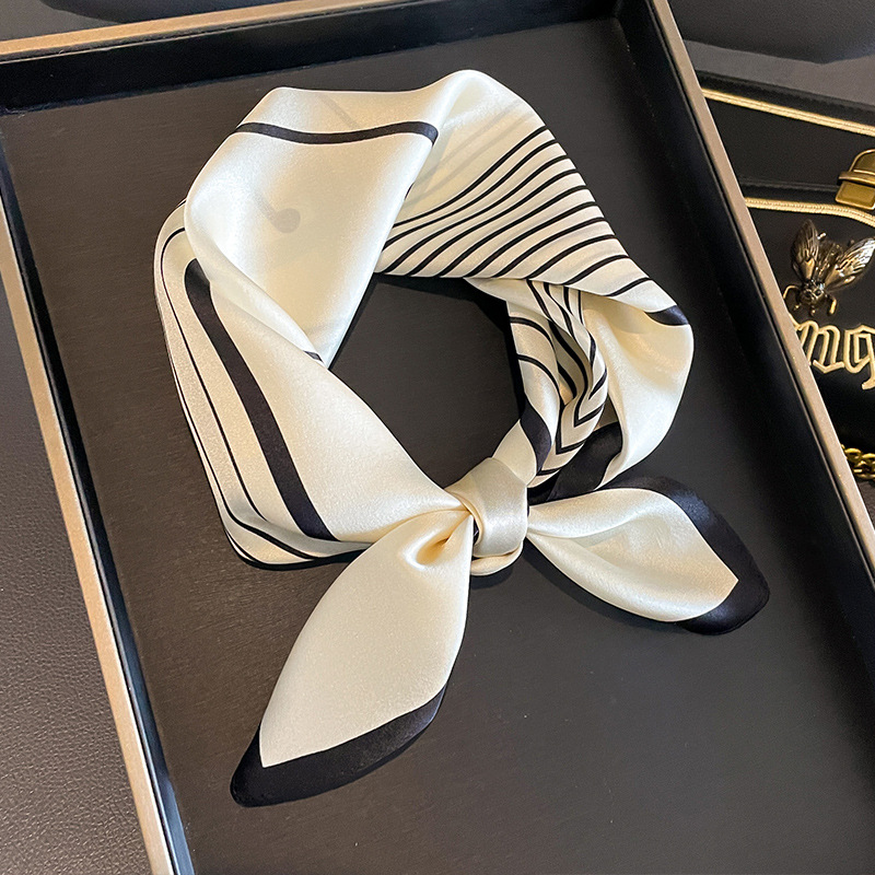Silk Neck Scarf - Design Shawl 100% Real Silk Square