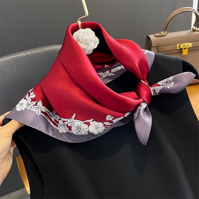 Ascot Neck Scarf - 2024 Luxury Print 100% Silk Scarf