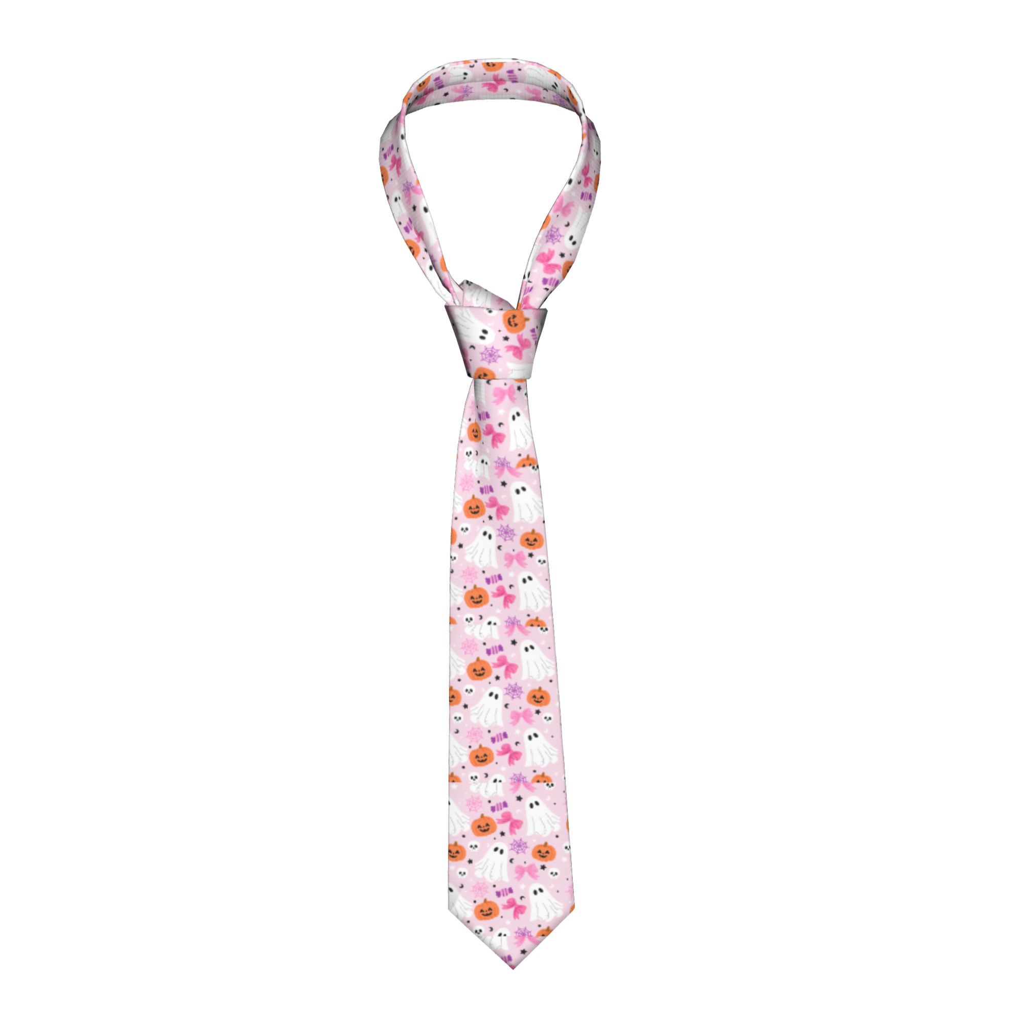 Pink Halloween Ghosts Pattern  - Skinny Tie Men recension och pris