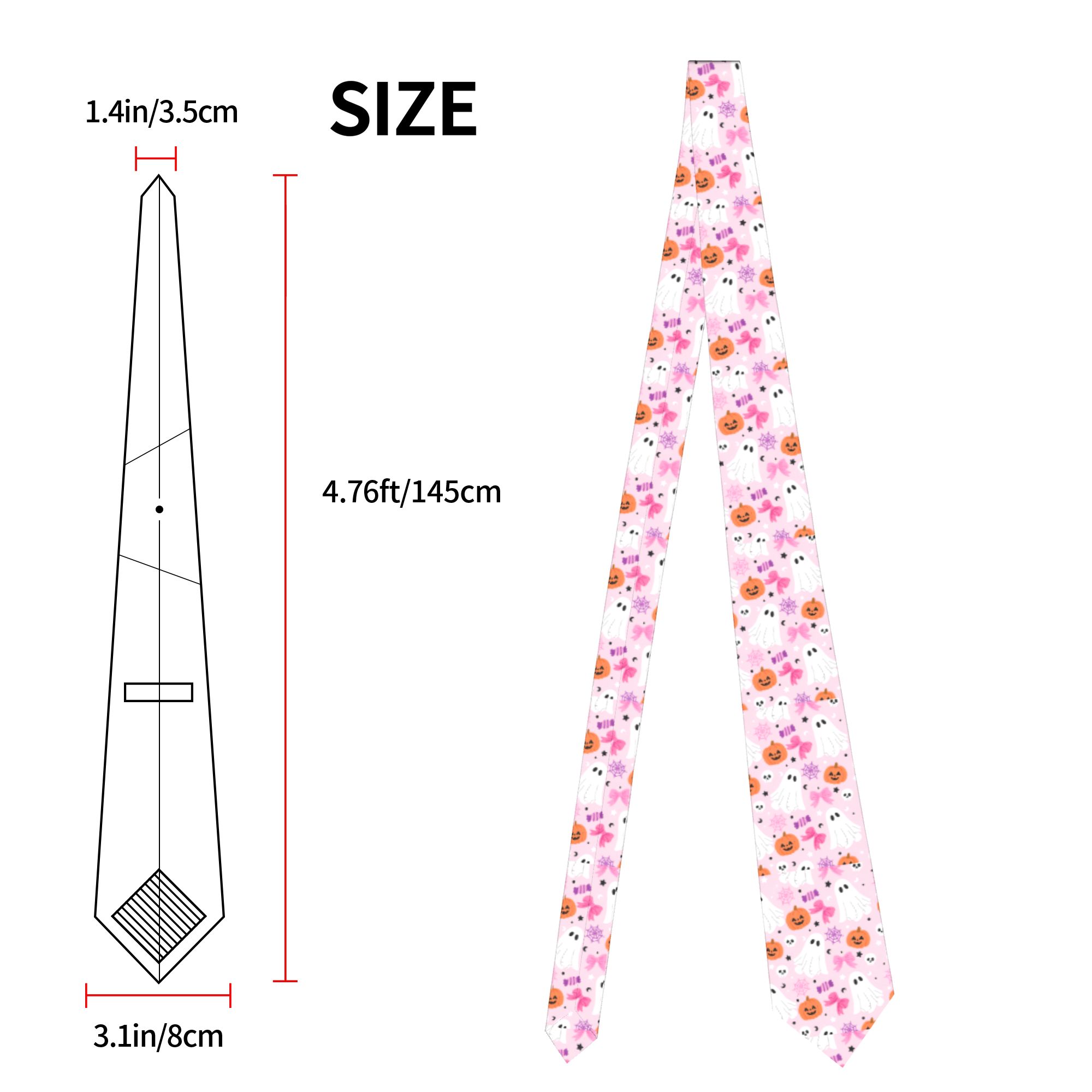 Pink Halloween Ghosts Pattern  - Skinny Tie Men recension och pris
