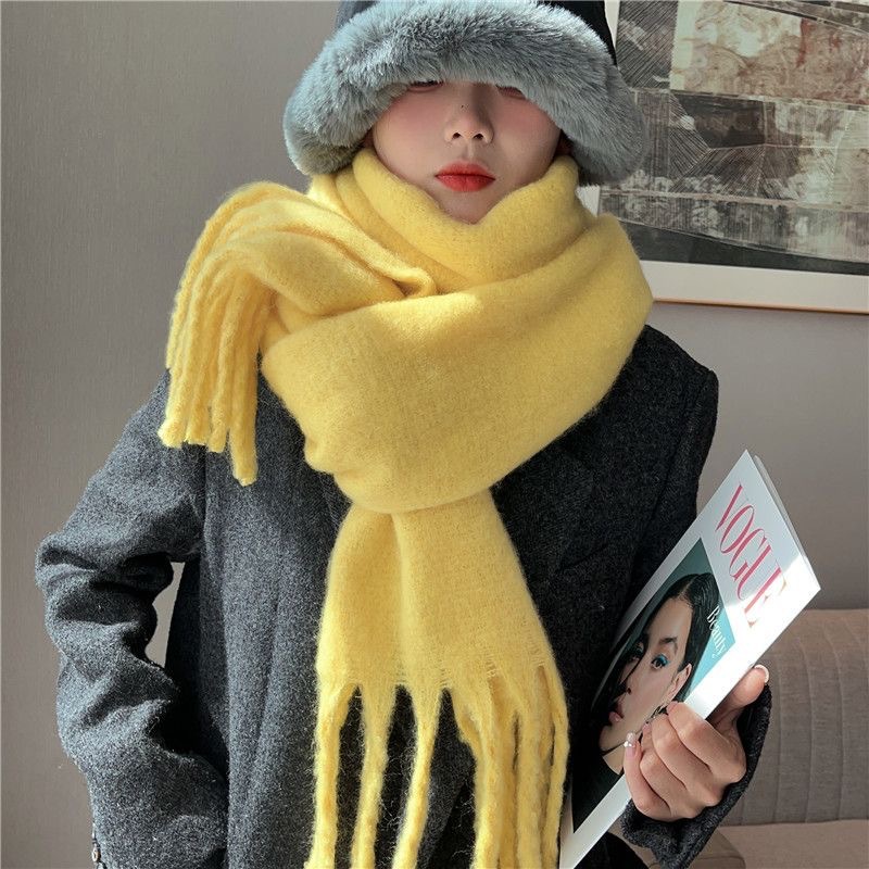 Korean Mohair Scarf Women Wint - Pashmina Wrap Large recension och pris