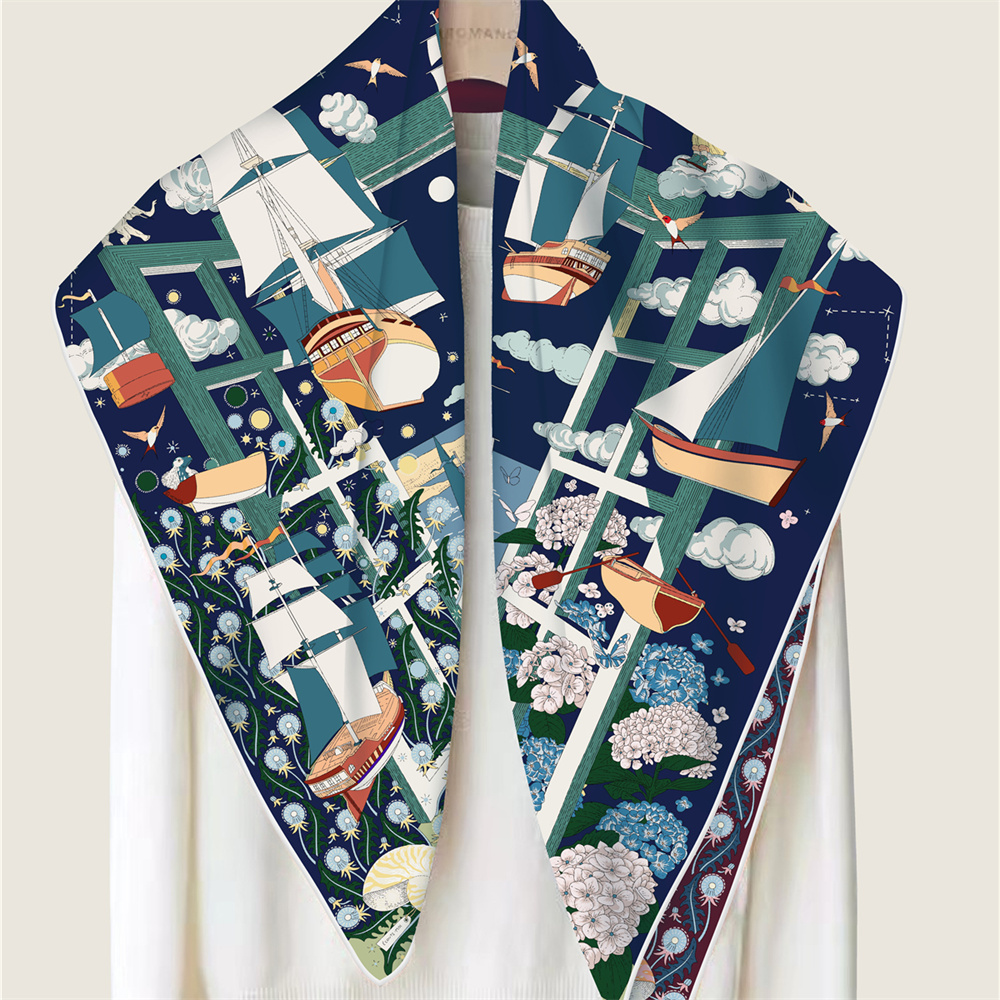 90CM Brand Silk Scarves Wraps  - Face Scarf Mask recension och pris