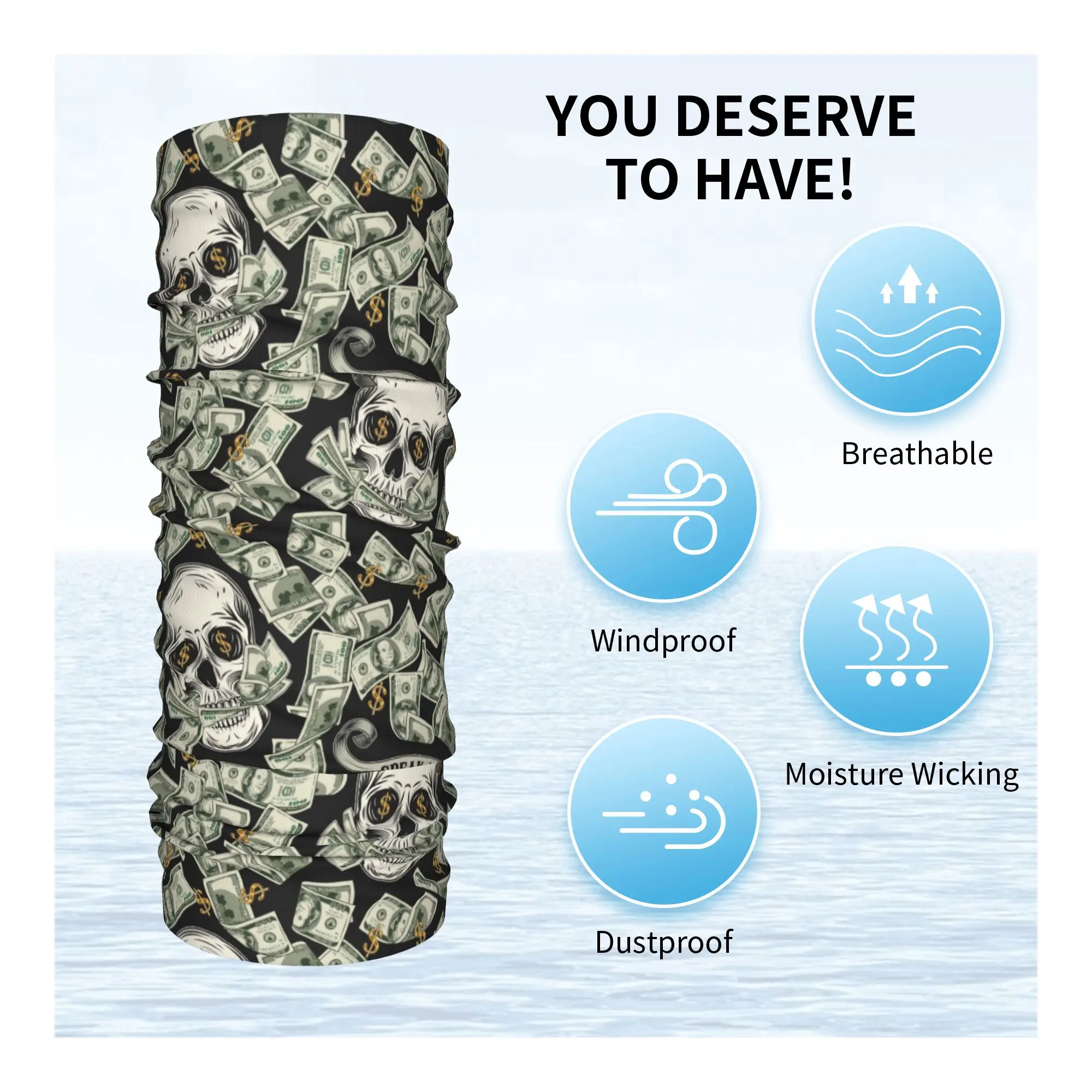 New Dollar Skull Pattern Winte - Neck Warmer Tube recension och pris