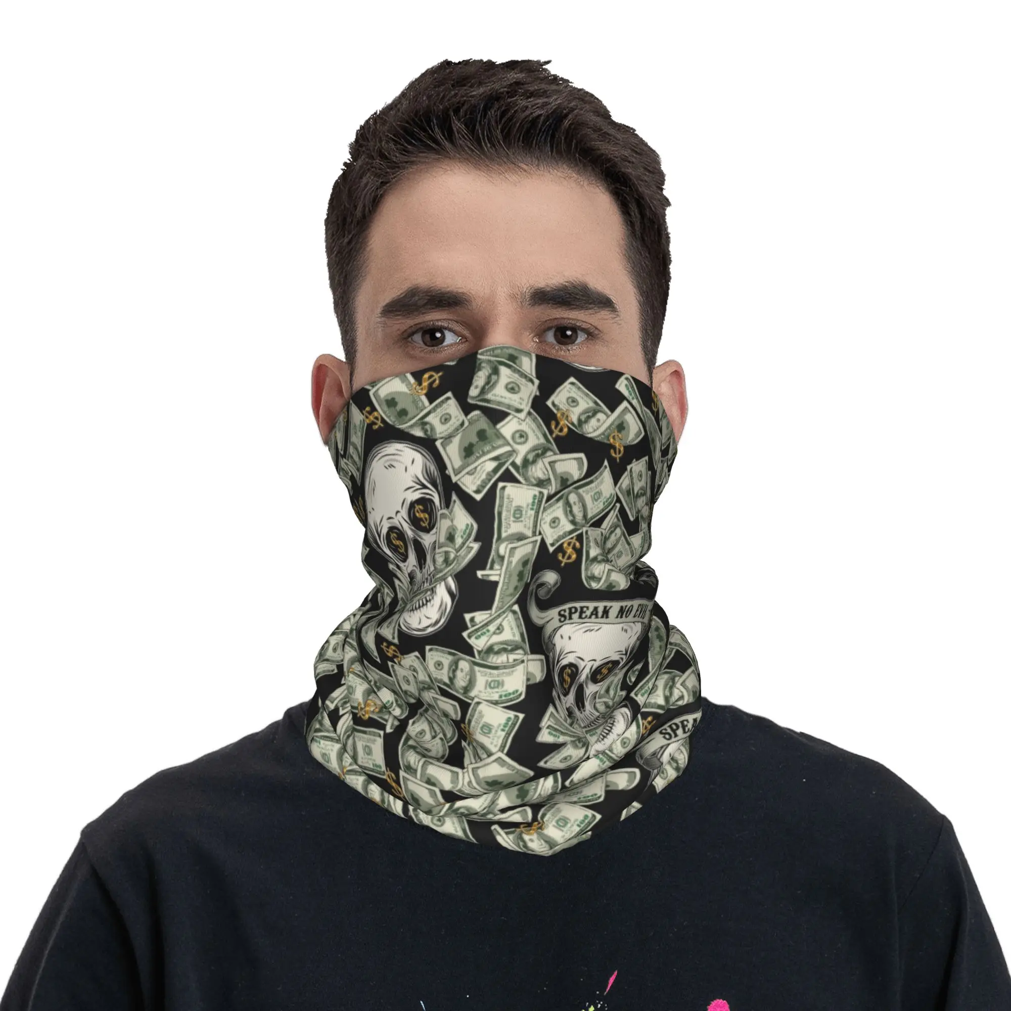 New Dollar Skull Pattern Winte - Neck Warmer Tube recension och pris