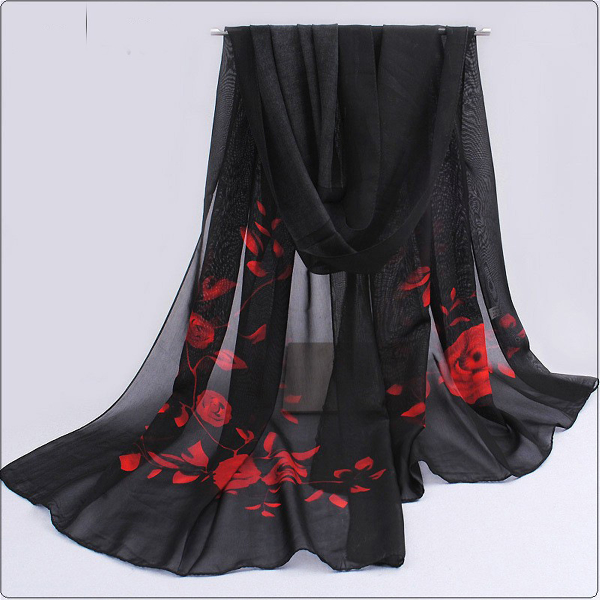 1pcs Chiffon Scarf Simple Eleg - Ascot Neck Scarf recension och pris