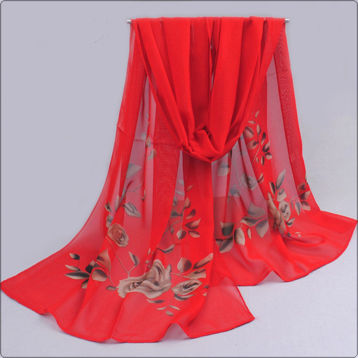 1pcs Chiffon Scarf Simple Eleg - Ascot Neck Scarf recension och pris