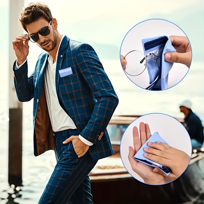 12pcs Men's Cotton Plaid Handk - Pocket Square Set recension och pris