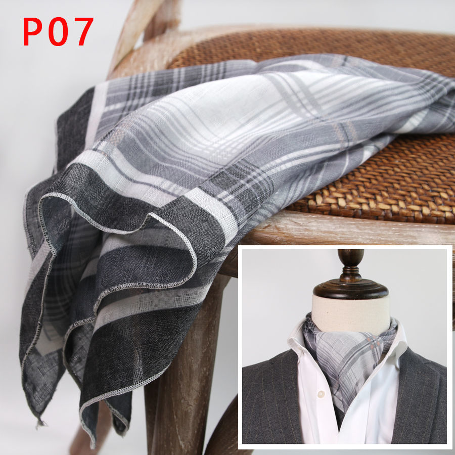 Men's Square Scarf with Button - Ascot Neck Scarf recension och pris