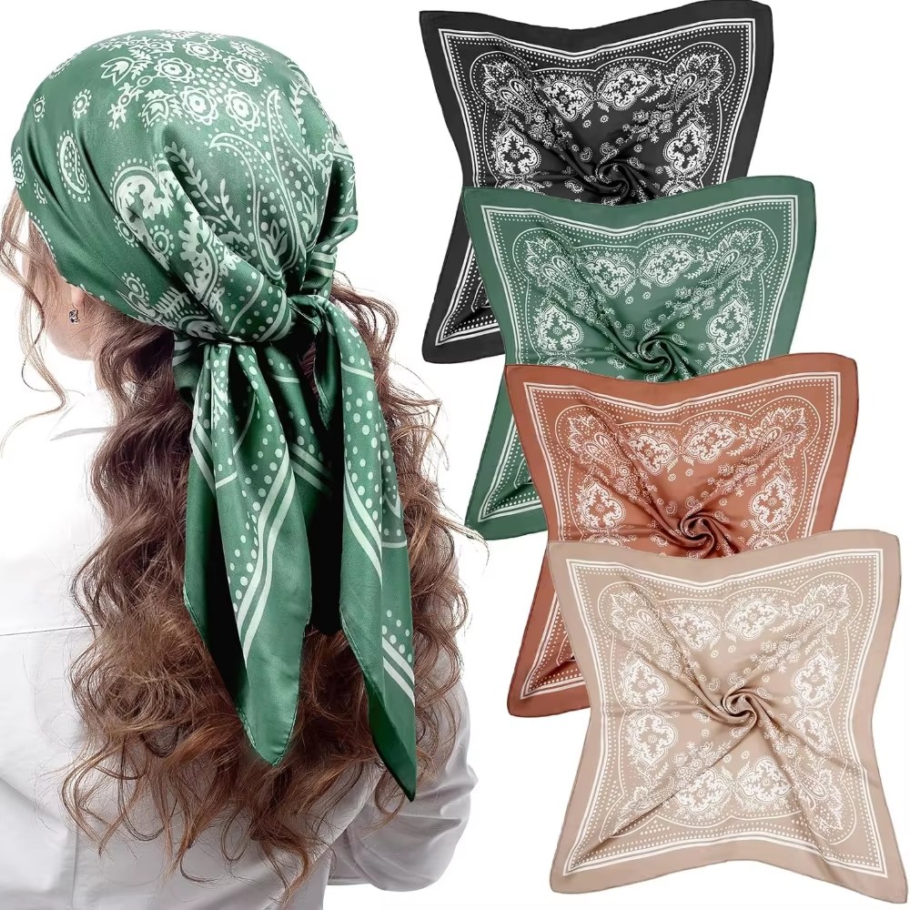 Luxury Brand Silk Square Paisl - Ascot Neck Scarf recension och pris