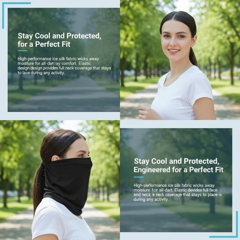 Ice Silk Face Cover UV Protect - Silk Neck Scarf recension och pris
