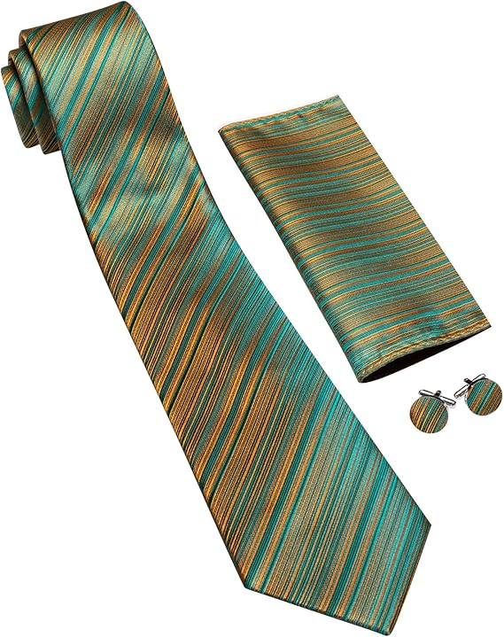 Striped Men's Tie Set 3PCS Nec - Pocket Square Set recension och pris