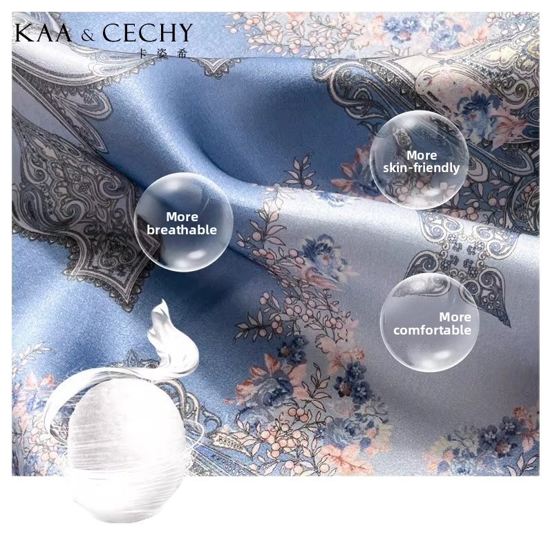 Baroque Floral 100% Mulberry S - Ascot Neck Scarf recension och pris