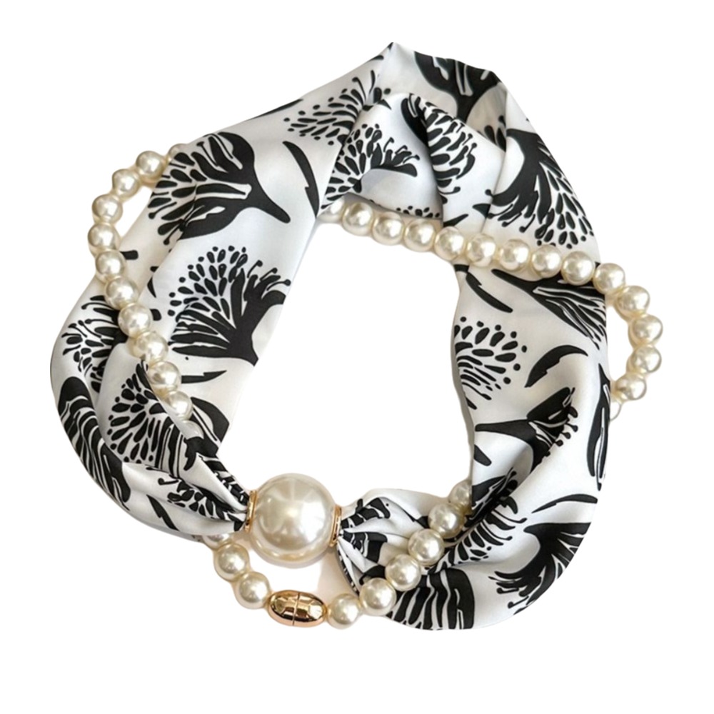 Silk Material Magnetic Pearl S - Ascot Neck Scarf recension och pris
