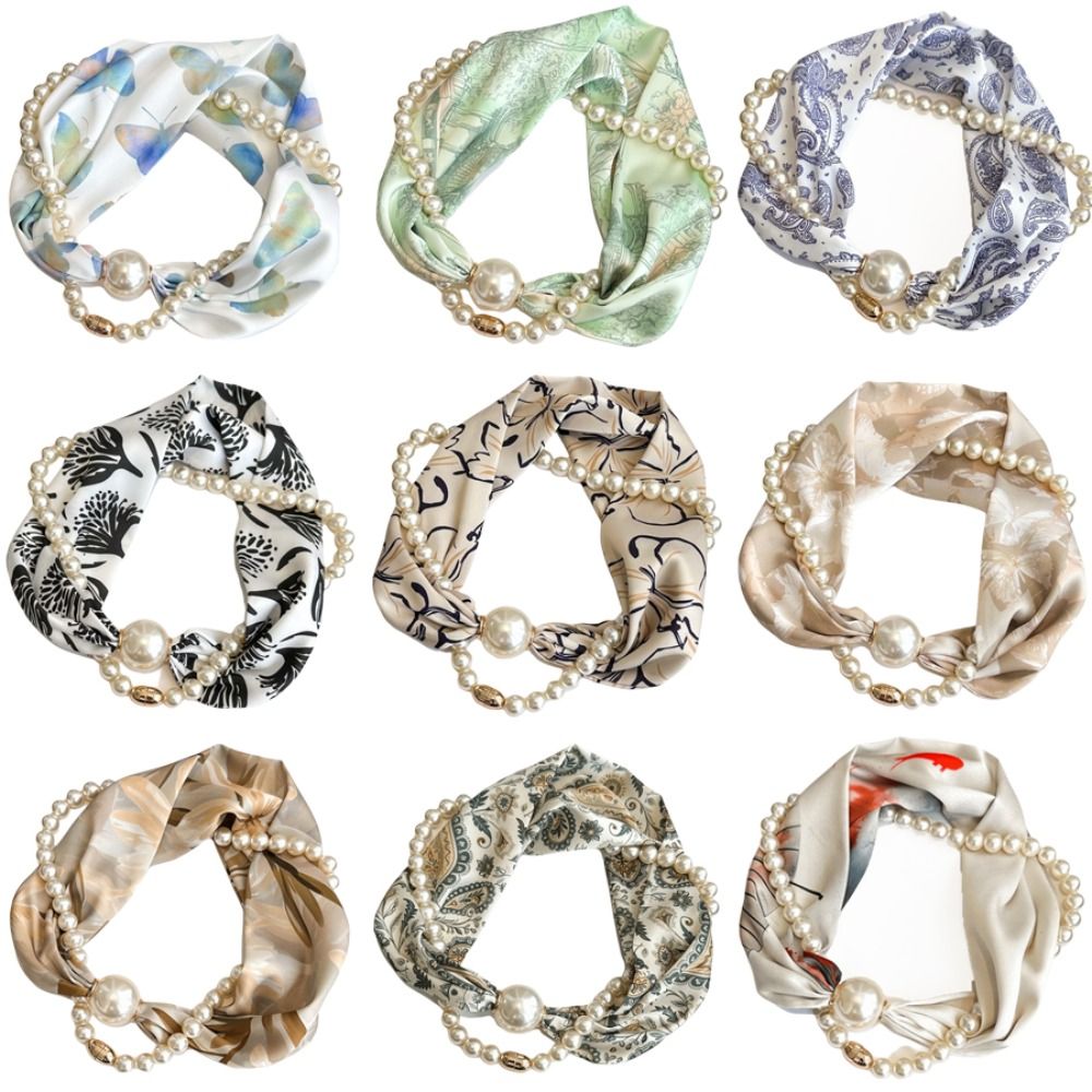Silk Material Magnetic Pearl S - Ascot Neck Scarf recension och pris